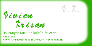 vivien krisan business card